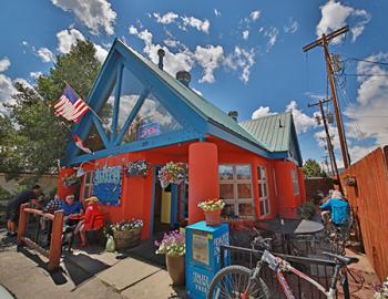 Sharky's Restaurant exterior.